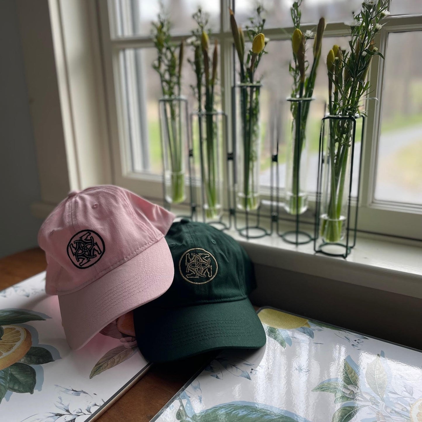 BHE Logo Cap - Forest Green with Gold Shimmer Thread
