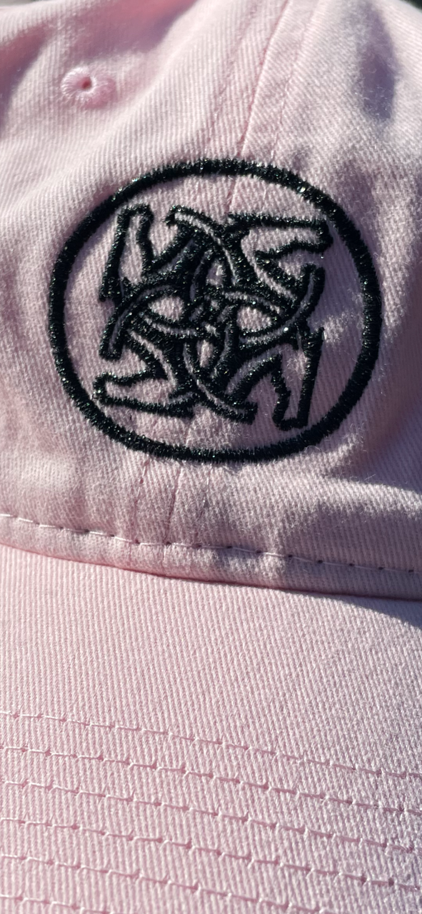 BHE Logo Cap - Light Pink with Black Shimmer Thread