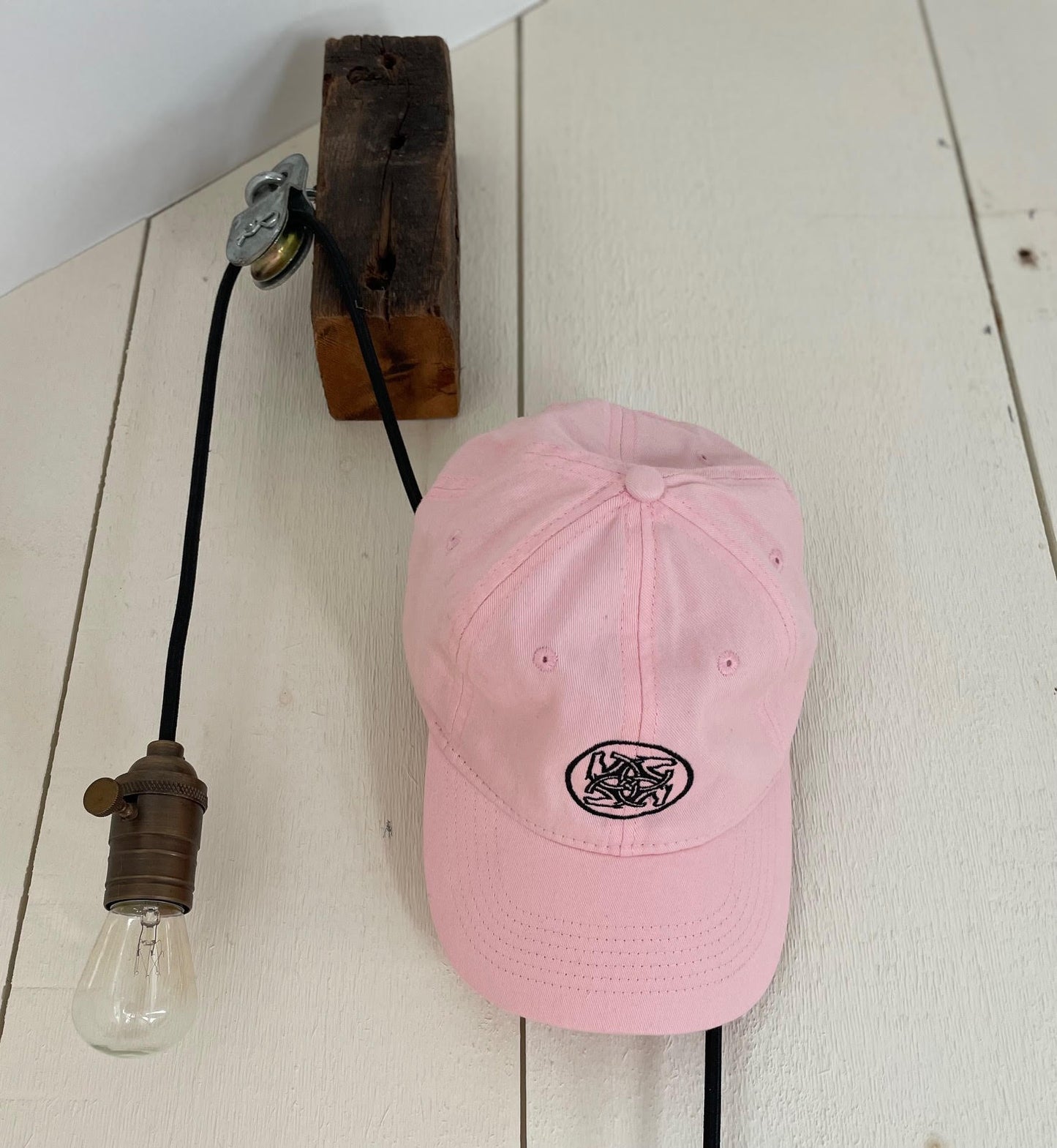 BHE Logo Cap - Light Pink with Black Shimmer Thread