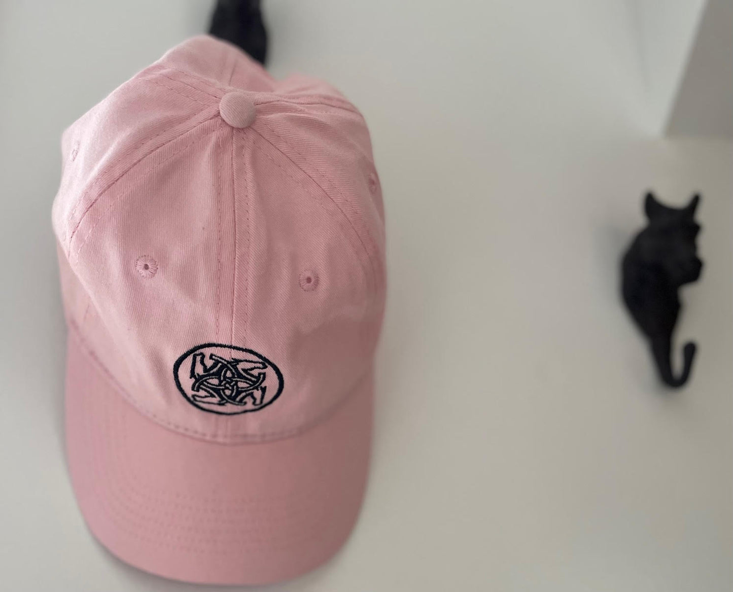 BHE Logo Cap - Light Pink with Black Shimmer Thread
