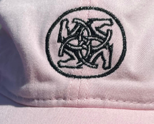 BHE Logo Cap - Light Pink with Black Shimmer Thread