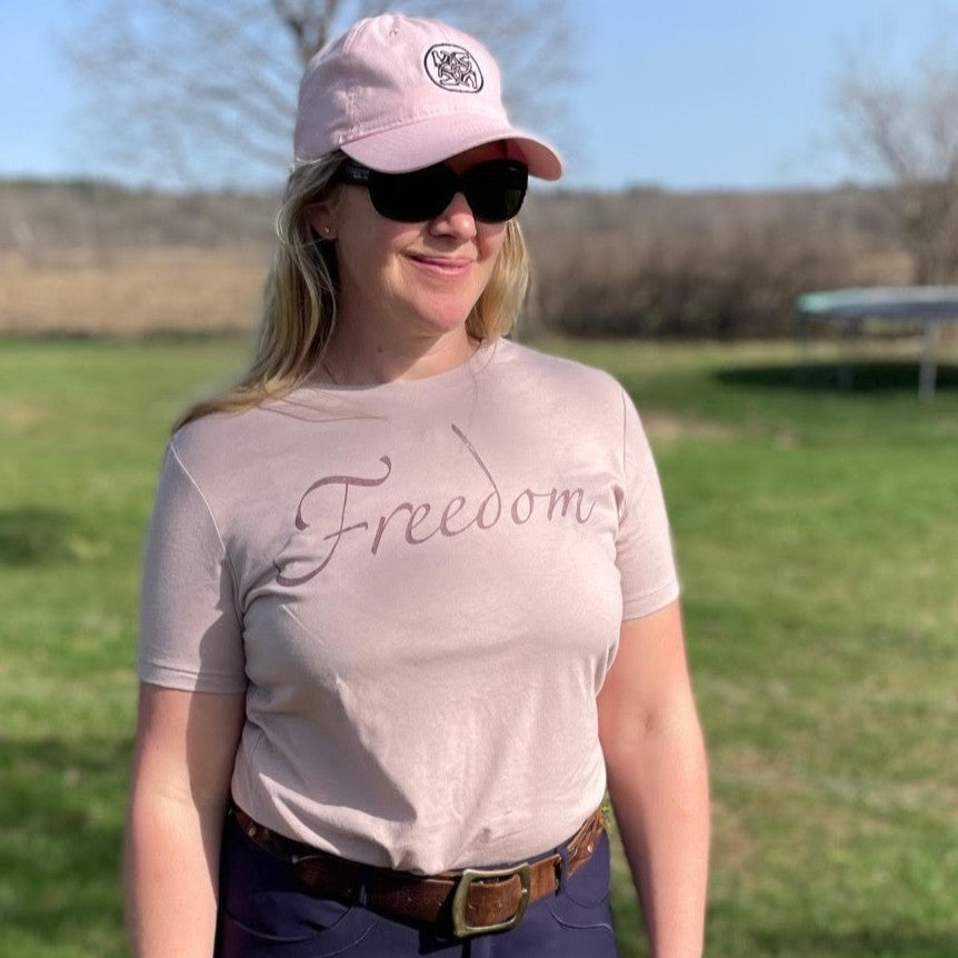 BHE Logo Cap - Light Pink with Black Shimmer Thread
